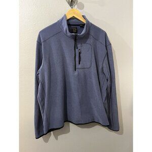 VTG 1946 Sweatshirt Mens XXL Fleece Pullover Blue 1/4 Zip